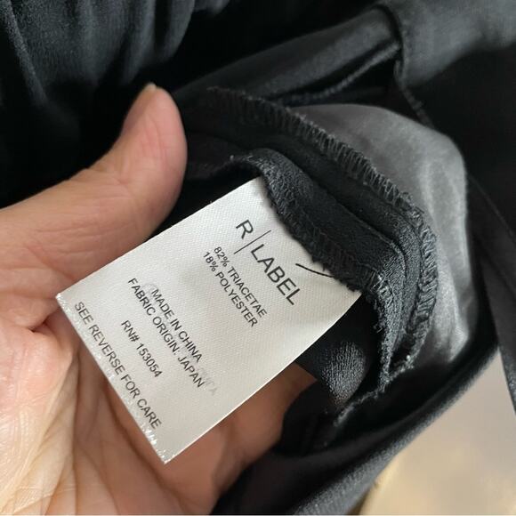 R|Label The Reset Black Elastic Stretch Pants High Rise Pull-on Pockets Large - Picture 8 of 8